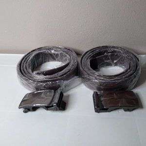 Set Of 2 59" Brown Belts